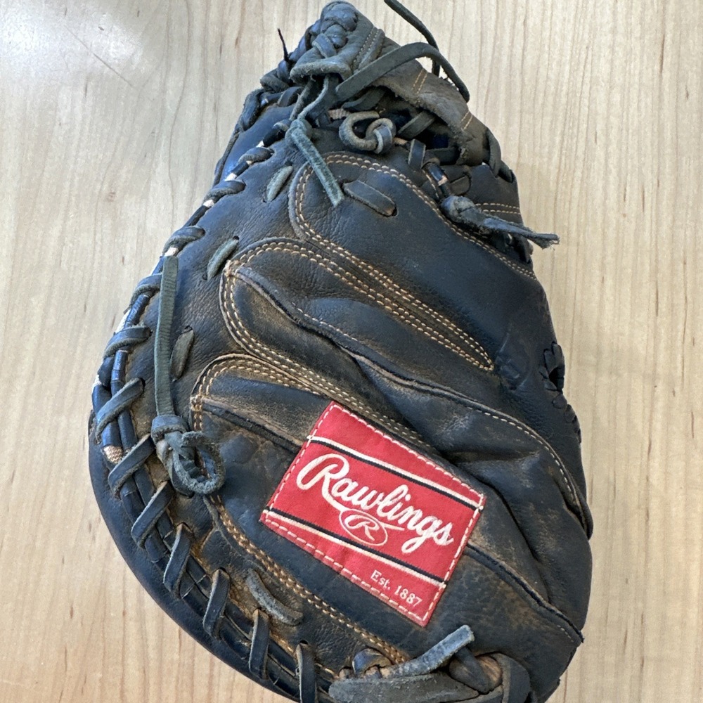 Rawlings Renegade Baseball RHT Catchers Mitt RCMBB Black Fastback Lite Toe